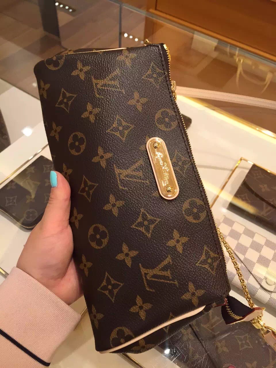 Real Louis Vuitton Monogram Canvas Eva Clutch M95567